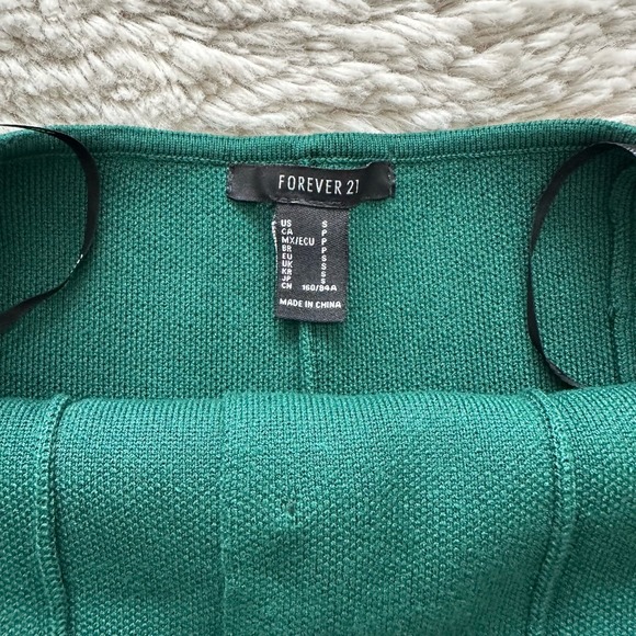 Forever 21 Green Strapless Button Top Womens Size Small - Picture 2 of 8